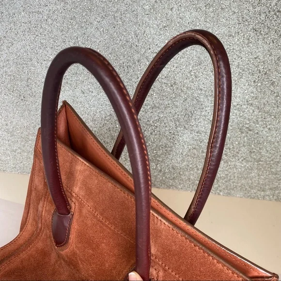 Celine Medium Phantom Medium Luggage Tote Brown Suede - Picture 15 of 16